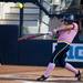 Michigan second baseman Ashley Lane makes contact with a ball in the game against Northwestern on Friday, May 3. Daniel Brenner I AnnArbor.com
